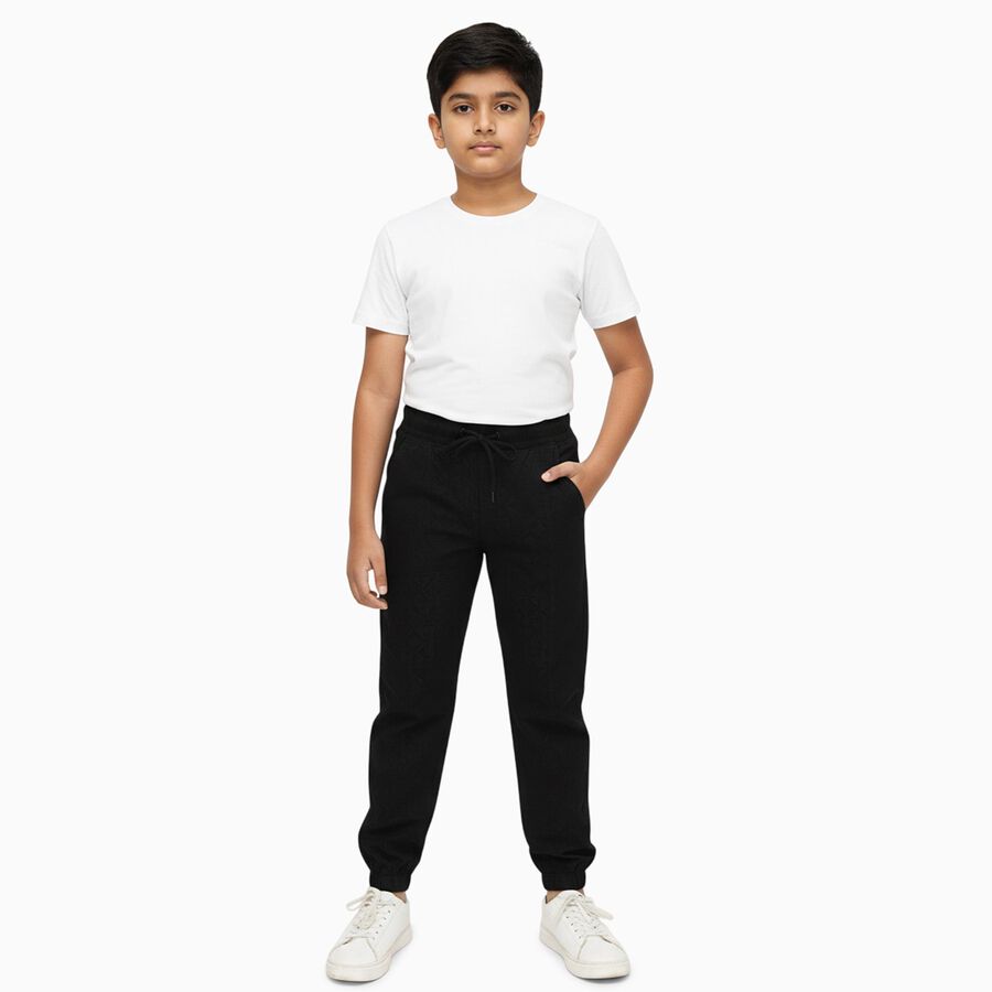 Boys' Trouser, काला, large image number null