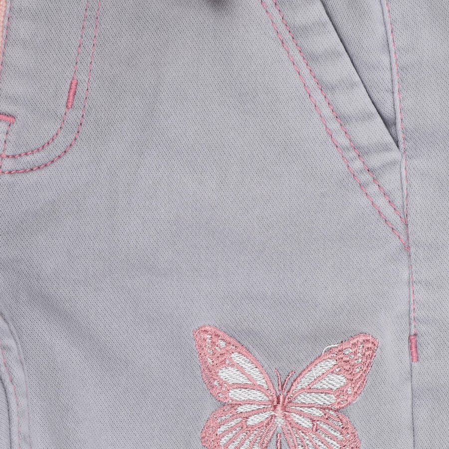 Girls' Light Grey Jogger Pull Ups Jeans, Light Grey, large image number null