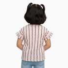 Girls Light Pink Round Neck Casual T-Shirt, Light Pink, small