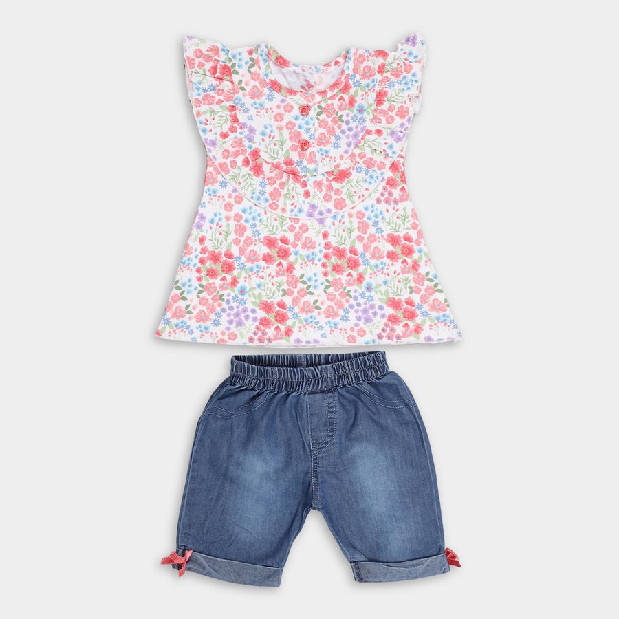Infants' 100% Cotton Capri Set, सफ़ेद, large image number null