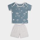 Infant Boys' 100% Cotton Baba Suit, Teal Blue, small