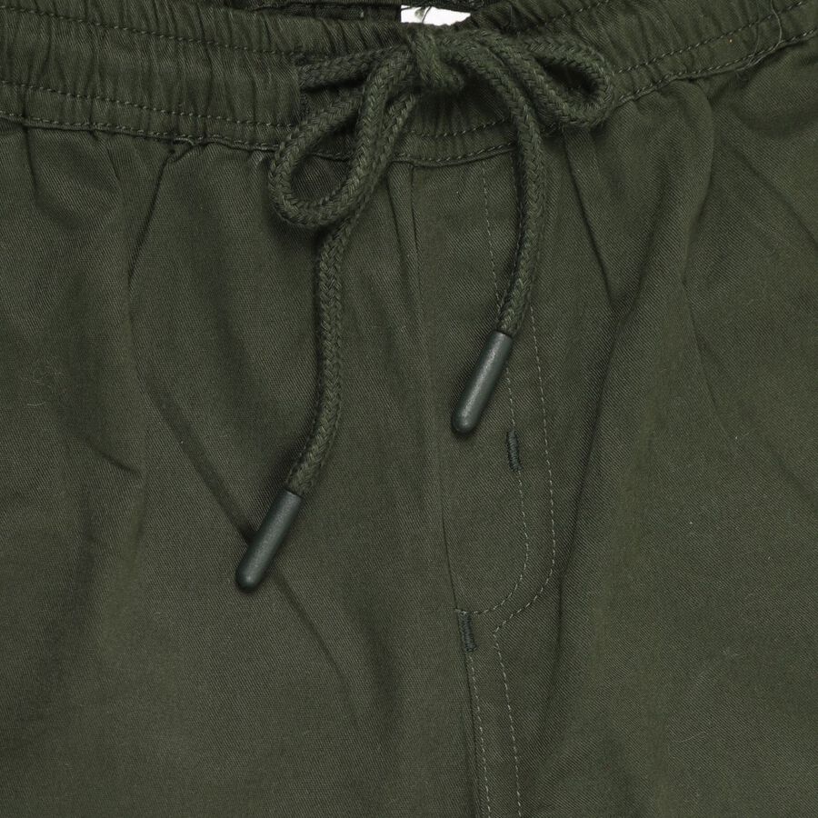 Boys' 100% Cotton Trousers, Olive, large image number null