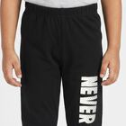 Boys' Black Straight Fit Graphic Printed Pyjama, काला, small