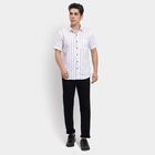 Men's 100% Cotton Casual Shirt , White, small