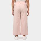 Girls' Pink Wide Leg Tie-Up Trousers, Light Pink, small