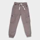 Boys' Cotton Trousers, Dark Grey, small image number null
