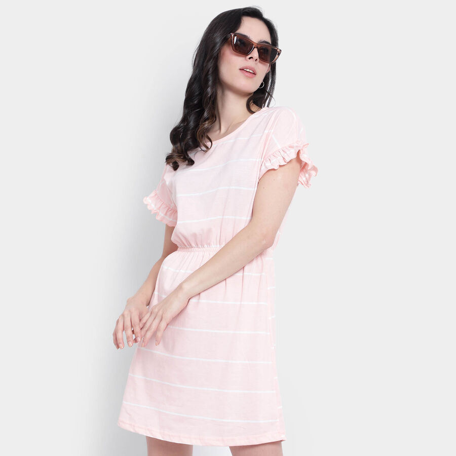 Stripes Dress, Light Pink, large image number null