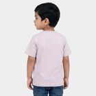 Boys' Lavender Crew Neck Regular T-Shirt, Lilac, small