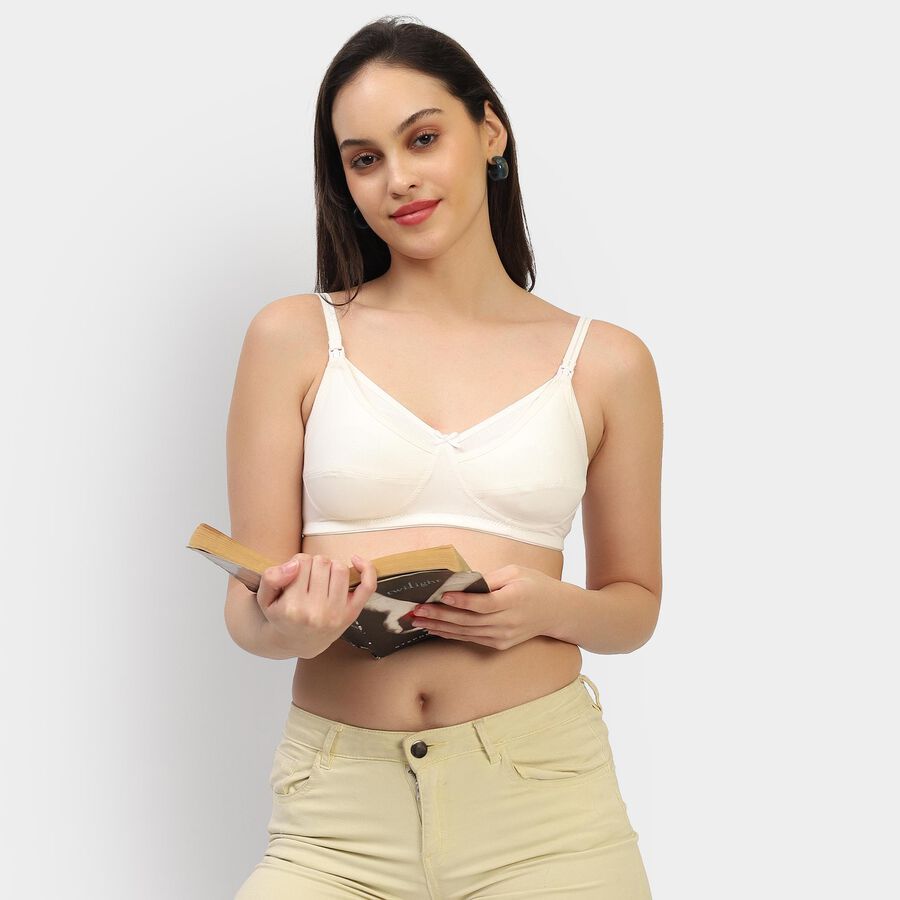 Ladies' Bra, सफ़ेद, large image number null