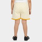 Girls White Regular Fit Printed Shorts, सफ़ेद, small