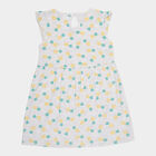 Infants Cotton Frock, Melange Light Grey, small image number null