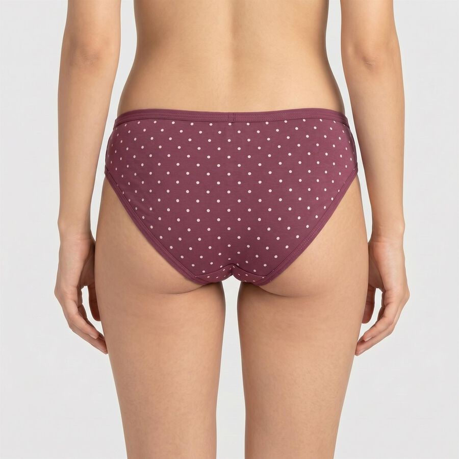 Women's Lilac Regular Fit Polka Dot Panty, Lilac, large