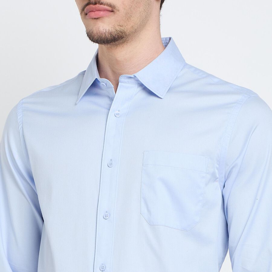 Men's 100% Cotton Formal Shirt , हल्का नीला, large image number null