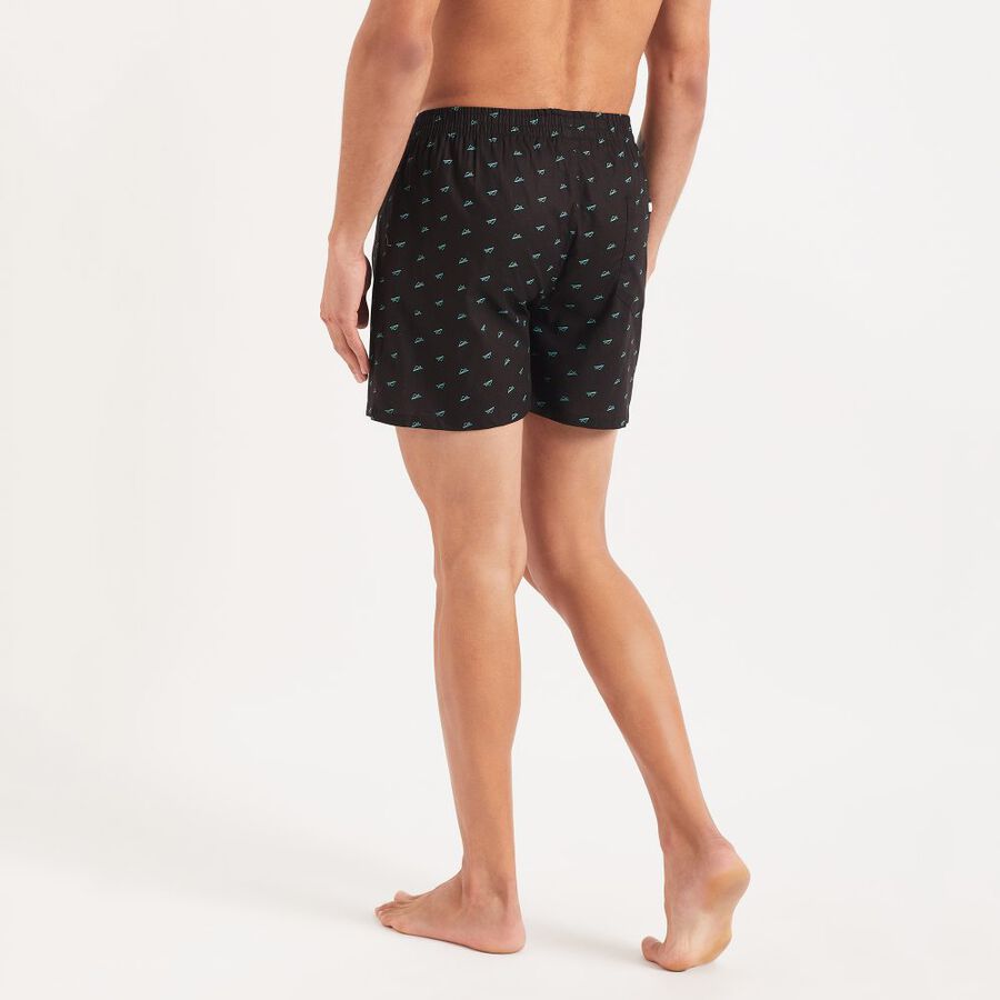 Men's Cotton Boxers, काला, large image number null