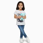 Girls' T-Shirt, मिश्रित मध्यम ग्रे, small