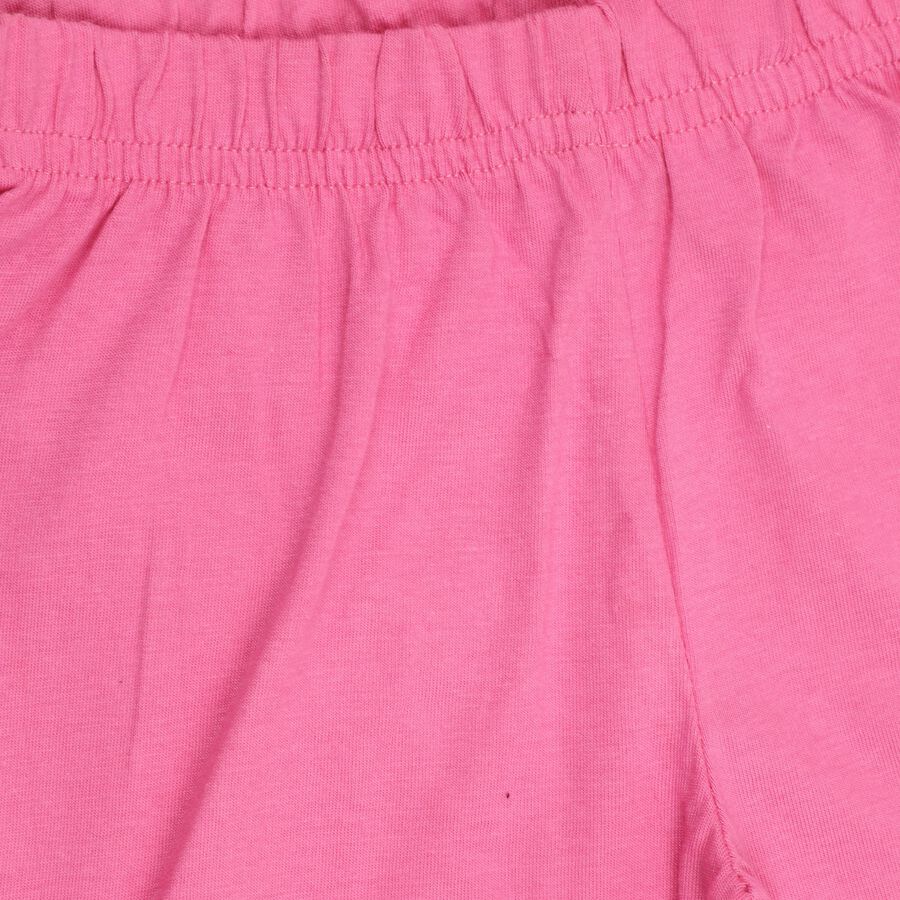 Girls' 100% Cotton Capri Set , गुलाबी, large image number null