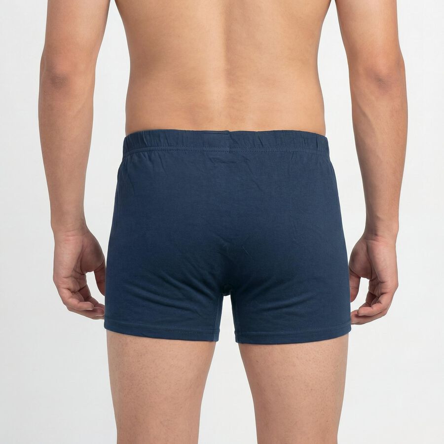 Men's Blue Regular Fit Trunks, टील ब्लू, large