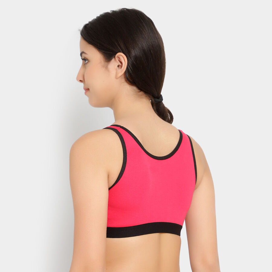 Solid Non-Padded Push Up Bra, Fuchsia, large image number null