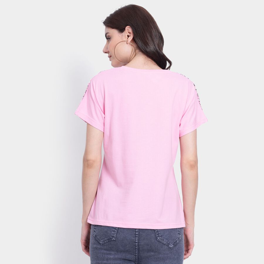 Ladies' Round Neck T-Shirt, Pink, large image number null