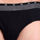 Men's100% Cotton Briefs, काला, small image number null
