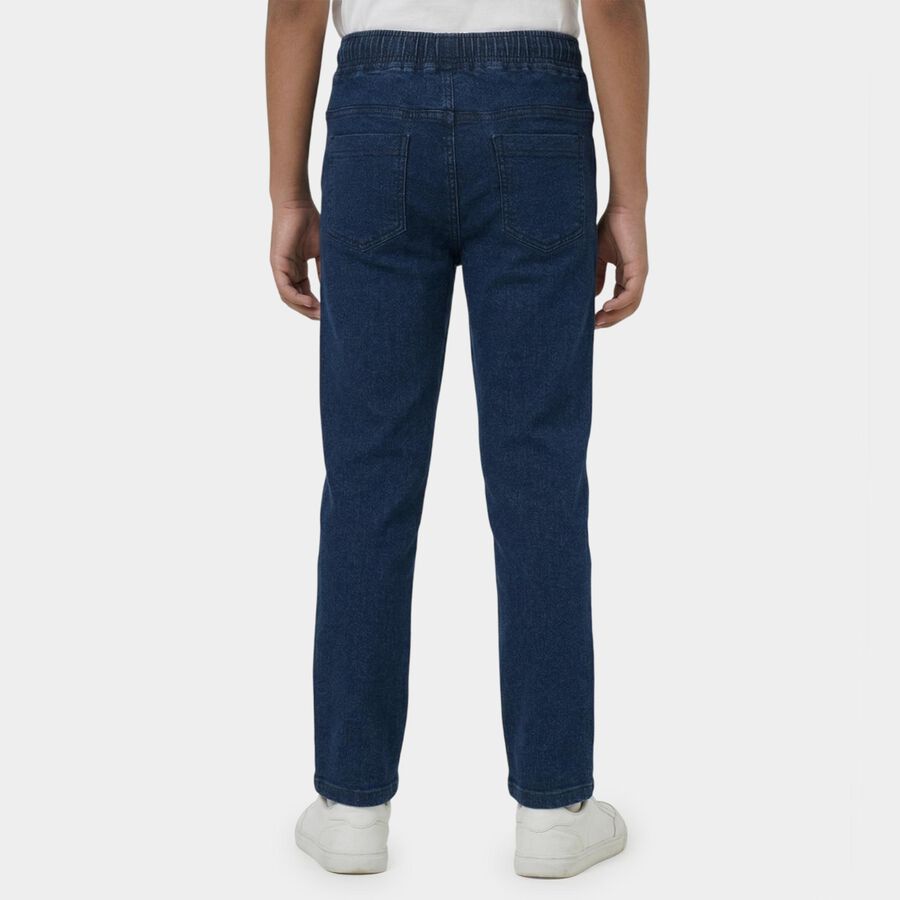 Boys' Dark Blue Regular Fit Jeans, गहरा नीला, large