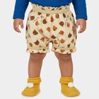 Infants Beige Regular Fit Printed Bloomer, गहरा पीला, small