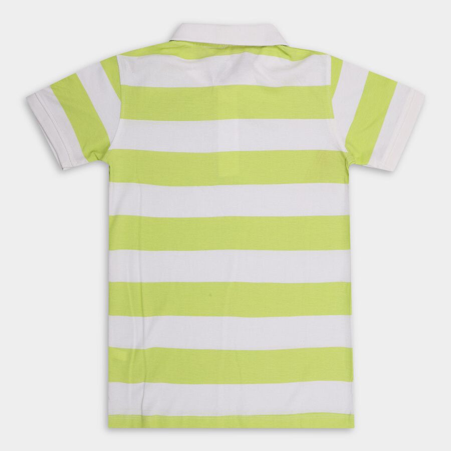 Boys' 100% Cotton Half Sleeves T-Shirt , हल्का हरा, large