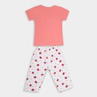 Girls' 100% Cotton Capri Set, मूँगा (कोरल), small image number null