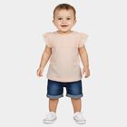 Infants Light Pink Cotton Round Neck Casual T-Shirt, Light Pink, small