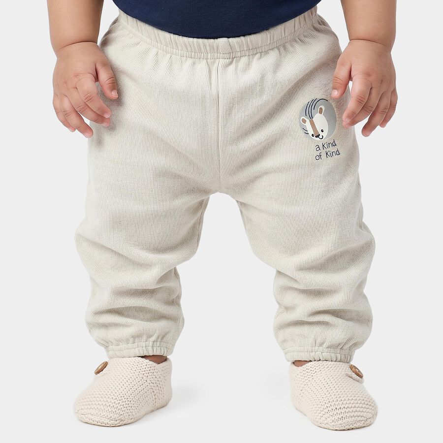 Infants' Light Grey Jogger Graphic Printed Pyjama, Light Grey, large
