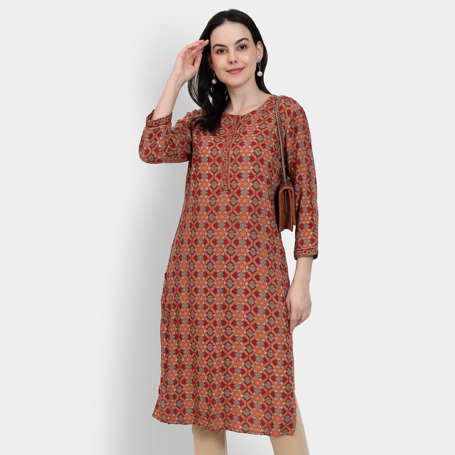 Ladies' Kurta, मरून, large image number null