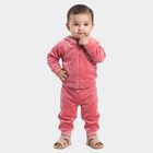 Infants Purple Hooded Neck Lounge Set Hipster Set, Purple, small