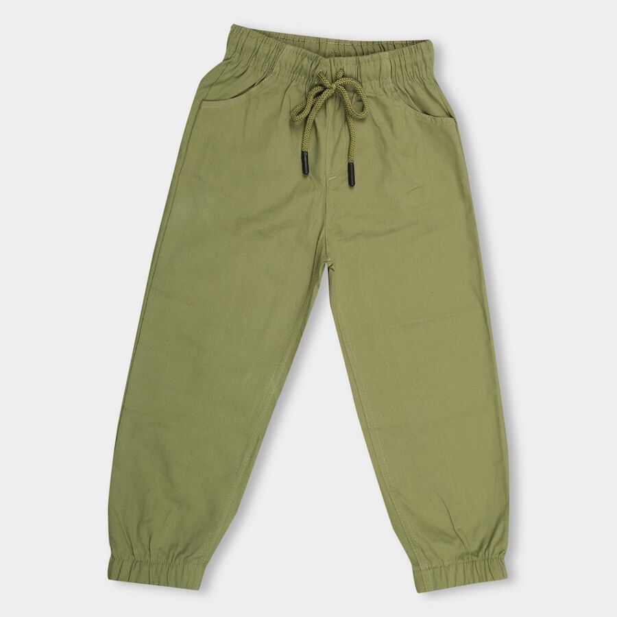 Boys' 100% Cotton Basic Five Pockets Trouser , Olive, large image number null