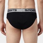 Men's Navy Blue Regular Fit Logo Waistband Briefs, नेवी ब्लू, small