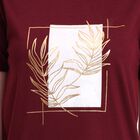 Ladies' Round Neck T-Shirt, Wine, small image number null