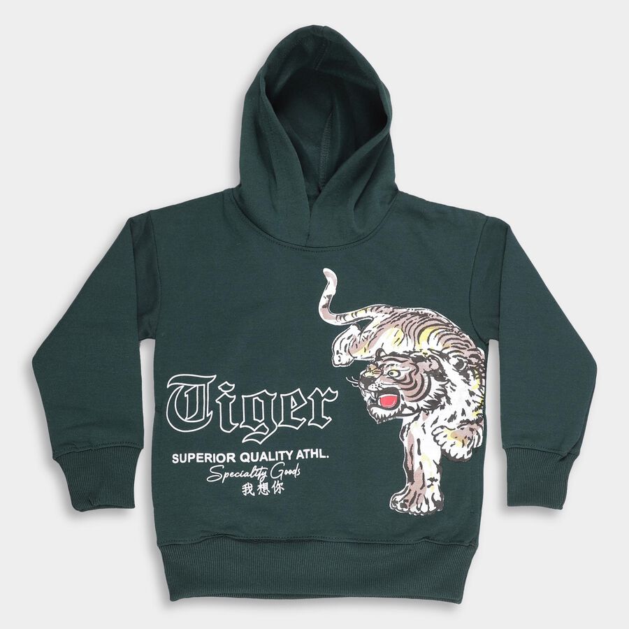 Boys' Sweatshirt, Dark Green, large image number null