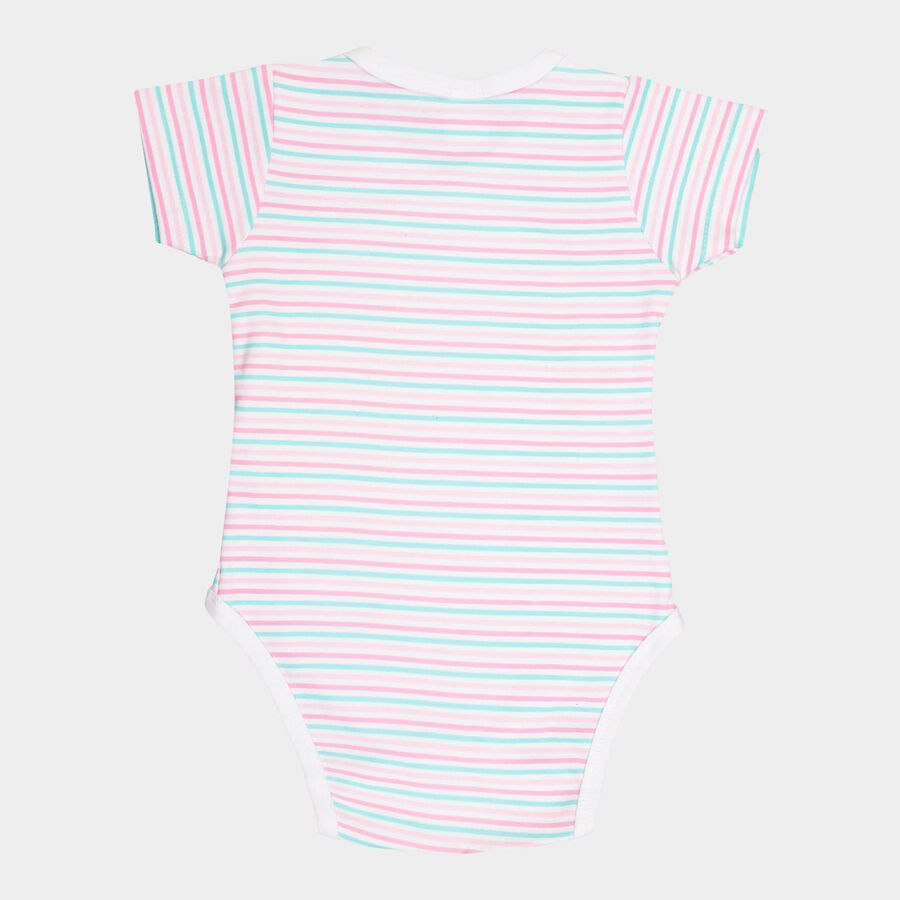 Infants Cotton Bodysuit, गुलाबी, large image number null