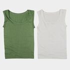 Boys Green Cotton Round Neck Sleeveless Vest, Light Green, small