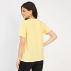 Ladies' Round Neck T-Shirt, पीला, small