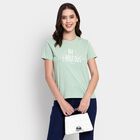 Ladies' Round Neck T-Shirt , हल्का हरा, small image number null
