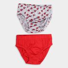 Boys' 100% Cotton Briefs, लाल, small