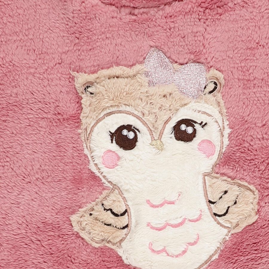 Girls Light Pink Crew Neck Casual Sweatshirt, Light Pink, large image number null