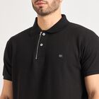 Men's Collared Half Sleeves T-Shirt , Black, small image number null