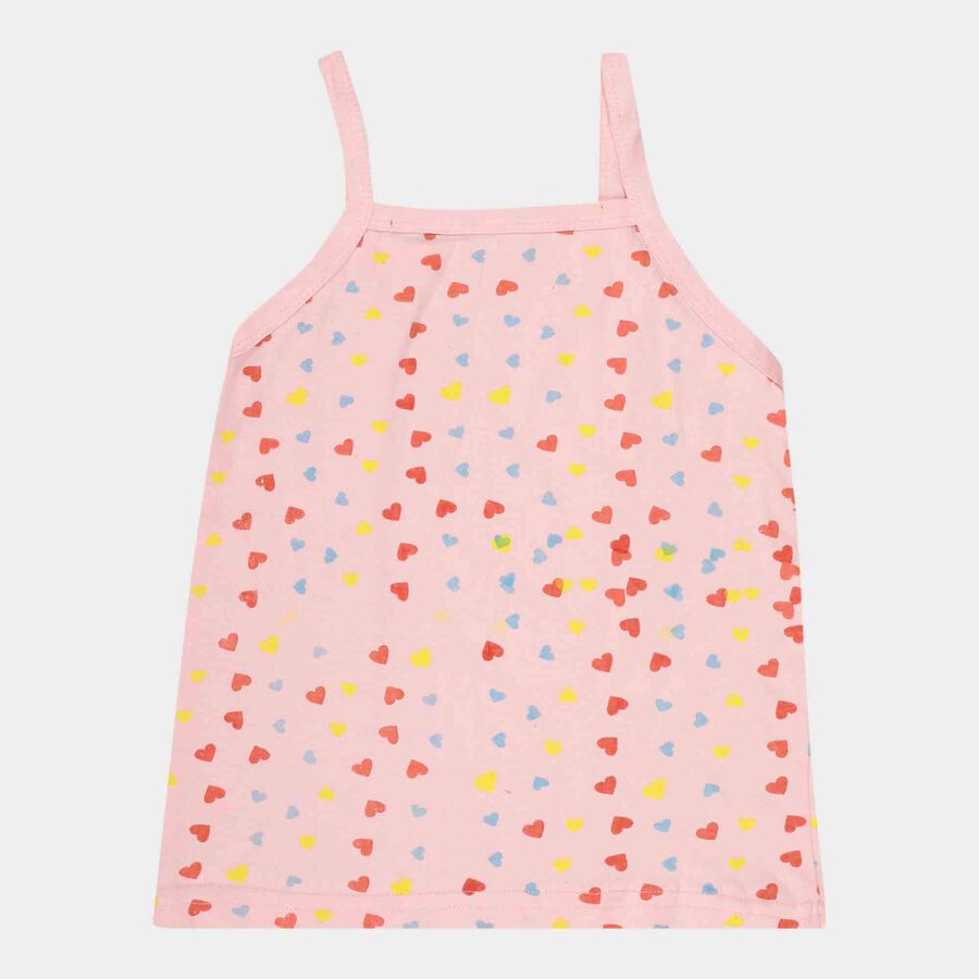 Girls Spaghetti Vest, गुलाबी, large image number null
