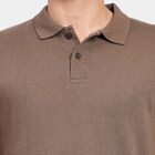 Men's Collared Half Sleeves T-Shirt, खाकी, small image number null