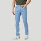 Men's Light Blue Slim Fit Classic 5-Pocket Jeans, Ice Blue, small