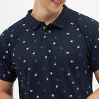 Men's Collared Half Sleeves T-Shirt , Navy Blue, small image number null