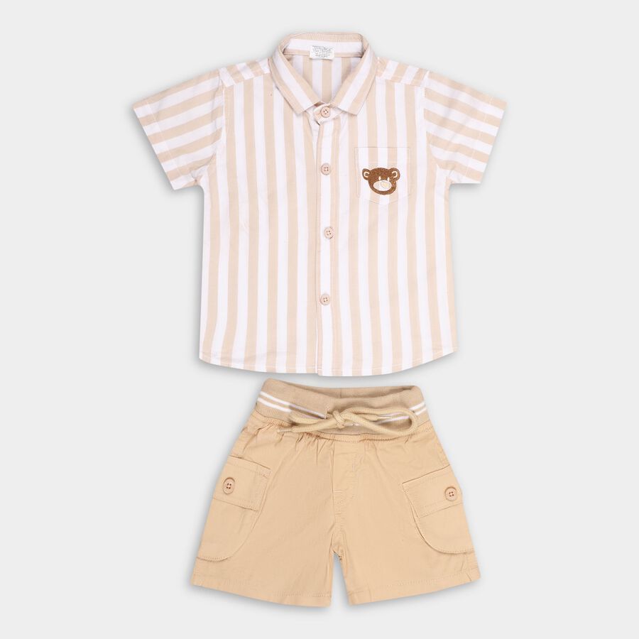 Infant Boys' 100% Cotton Baba Suit, गहरा पीला, large image number null