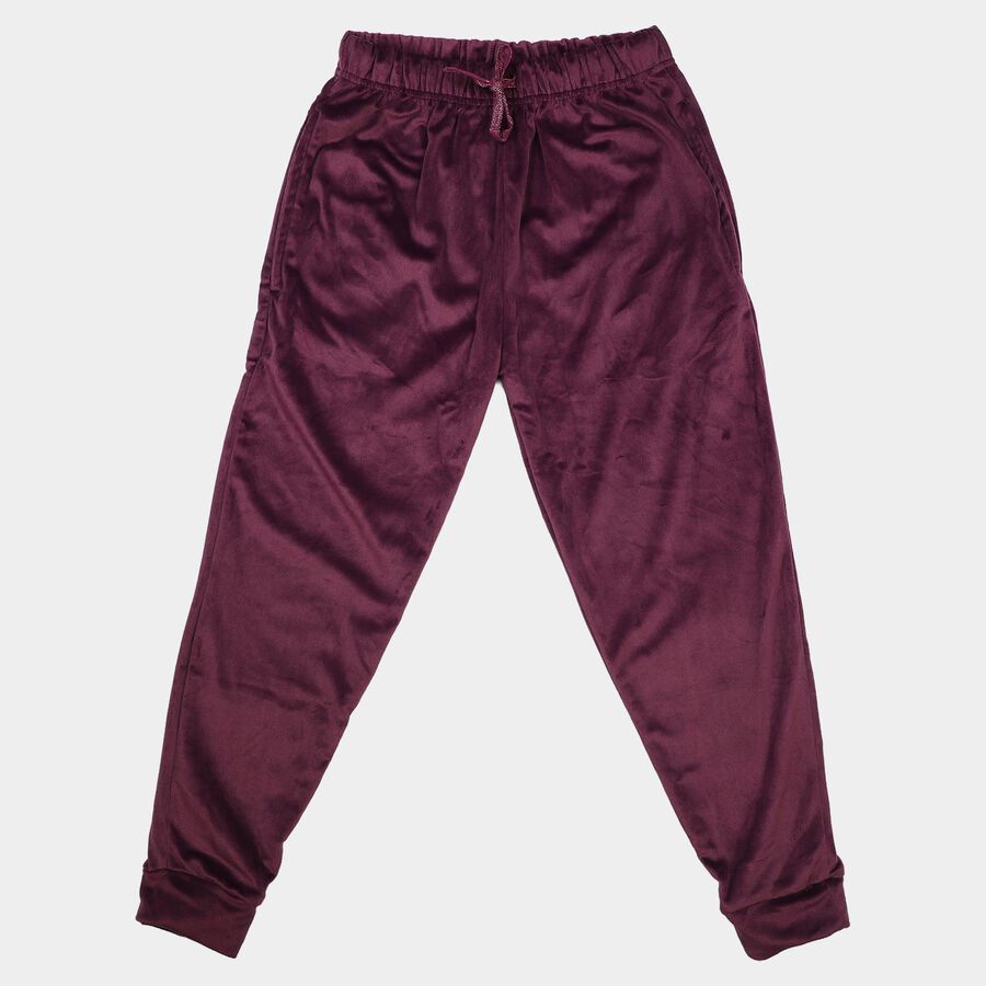 Girls Purple Jogger Cuffed Hem Pyjama, Purple, large