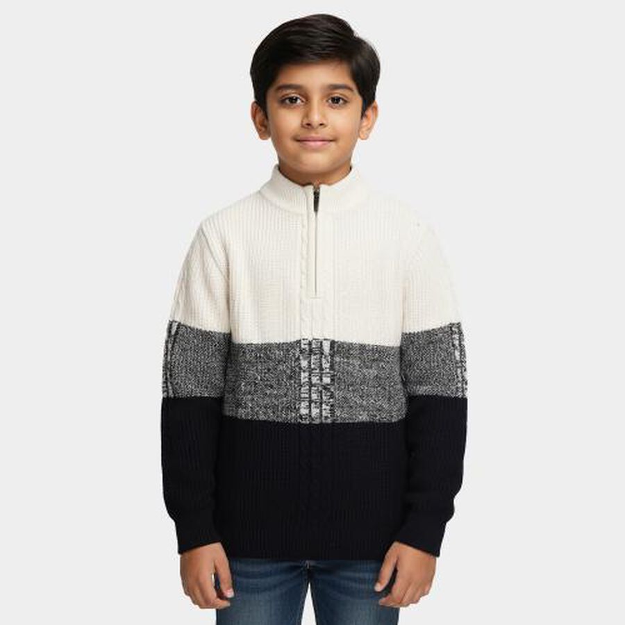 Boys' Pullover, Navy Blue, large image number null
